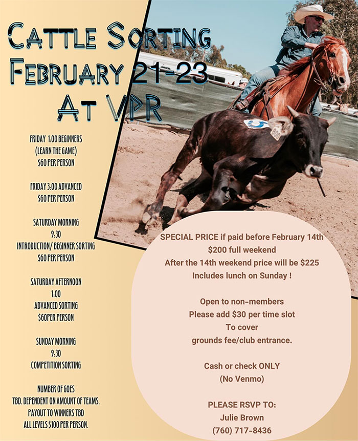 Cattle Sorting ar VPR February 21-23